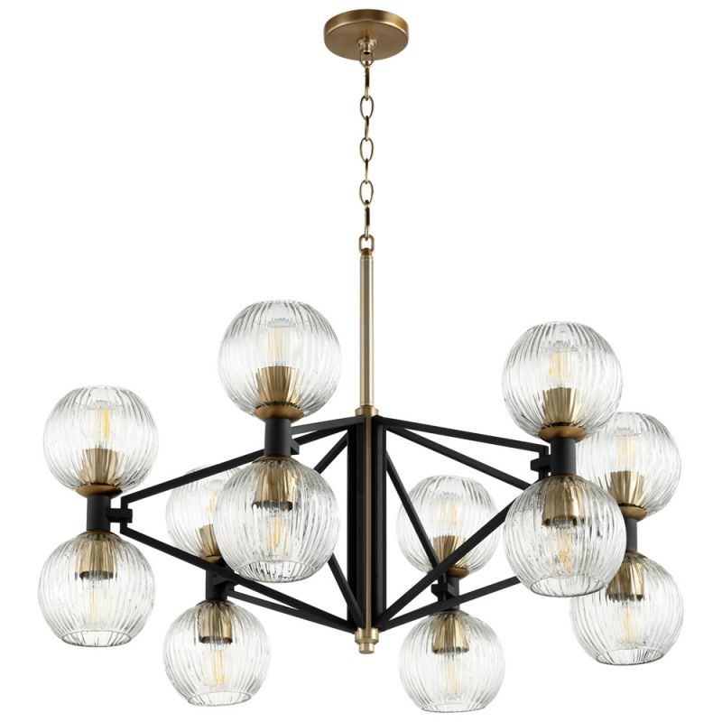 Cyan Design - Helios Chandelier in Black & Aged Brass - Large - 10966