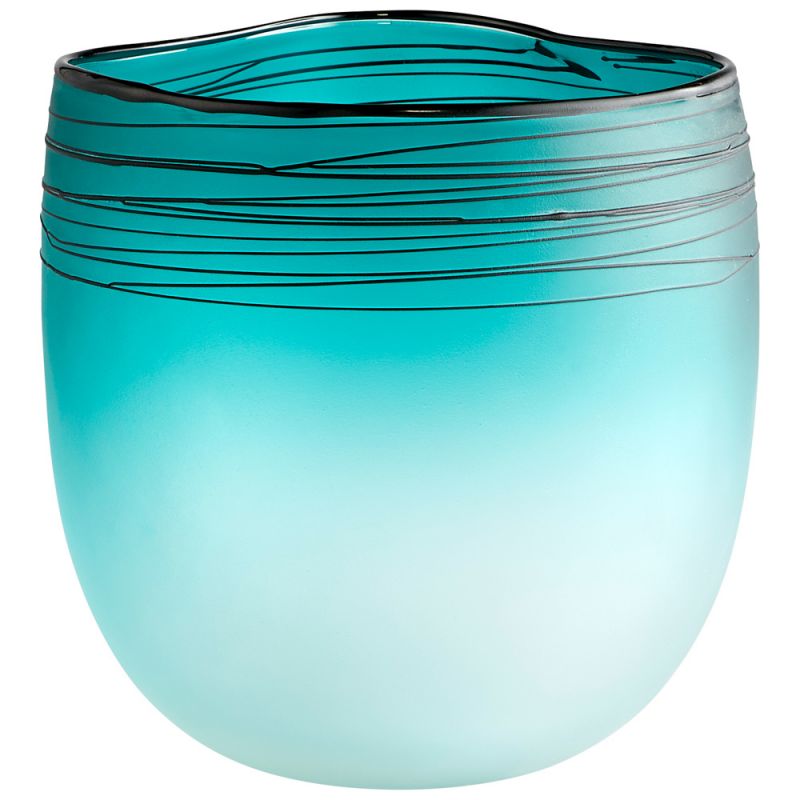 Cyan Design - Kapalua Vase in Blue and White - Medium - 10895