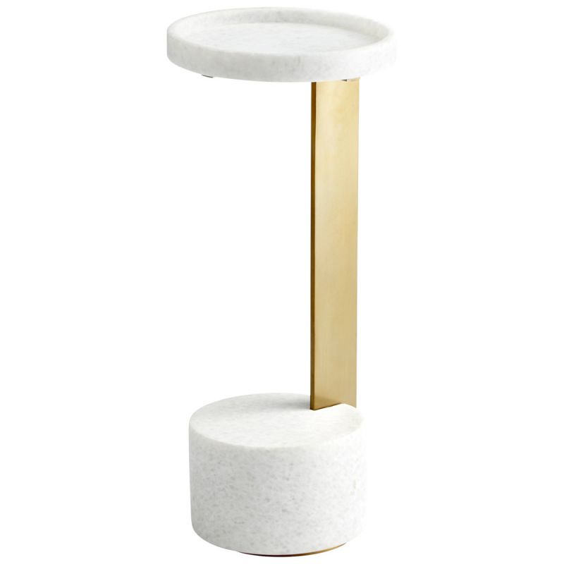 Cyan Design - Kodiak Side Table in Gold & White - 10497