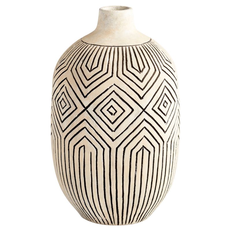 Cyan Design - Light Labyrinth Vase in White - Small - 11122