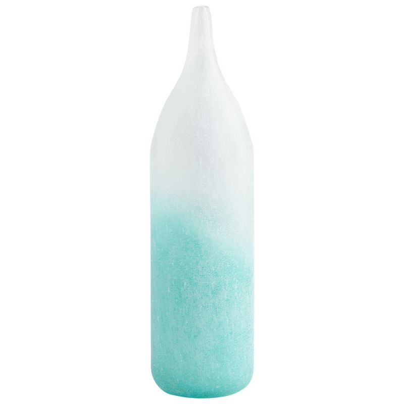 Cyan Design - Luna Vase in Sky Blue and White - Small - 07289 - CLOSEOUT