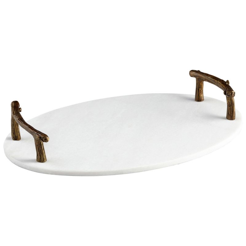 Cyan Design - Marble Woods Tray in Bronze - 09268