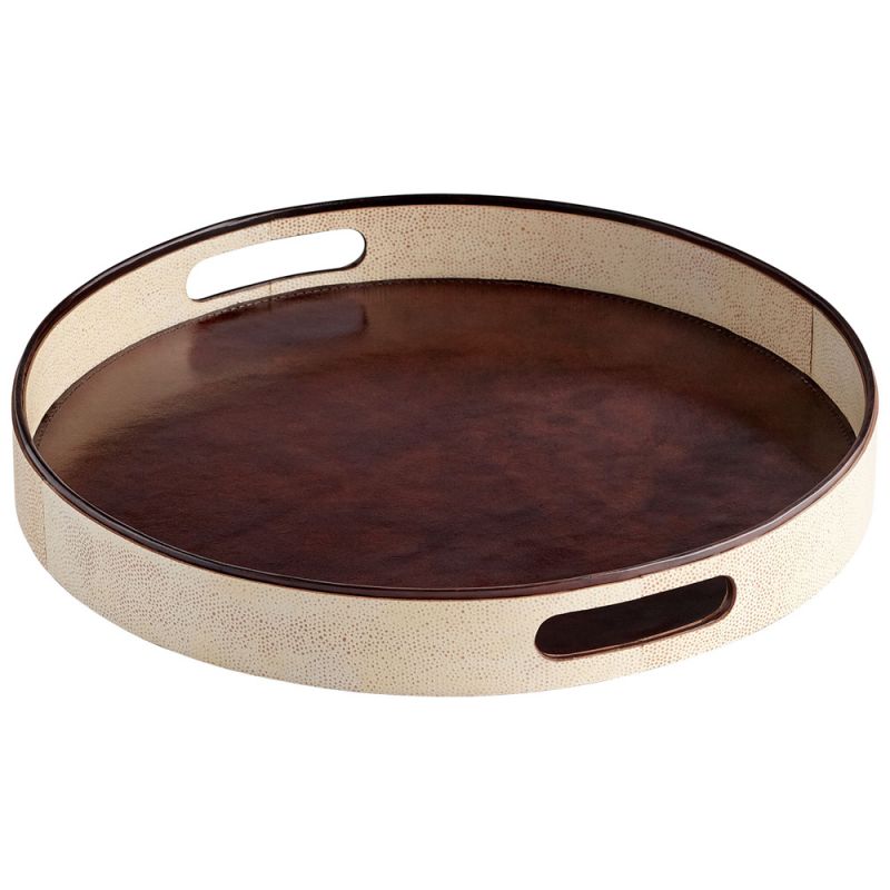 Cyan Design - Marriot Tray in Beige and Brown - Large - 10183