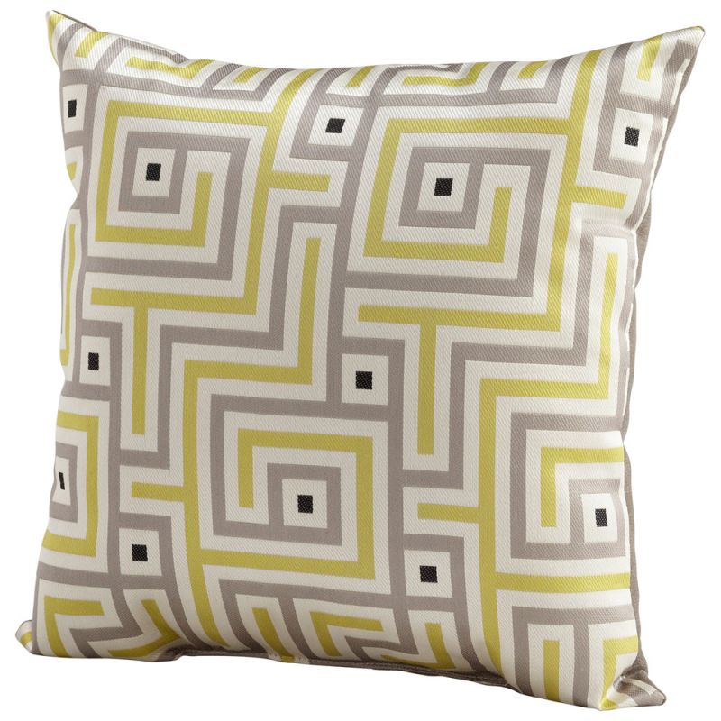 Cyan Design - Maze Pillow in Lime Green - 06516 - CLOSEOUT