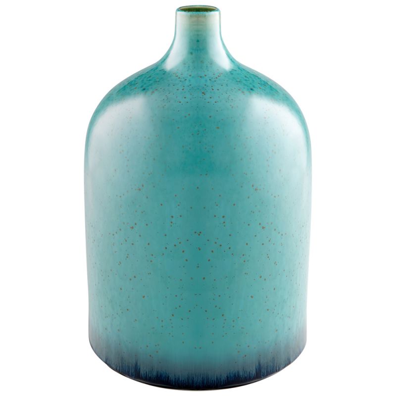 Cyan Design - Native Gloss Vase in Turquoise Glaze - Small - 10804