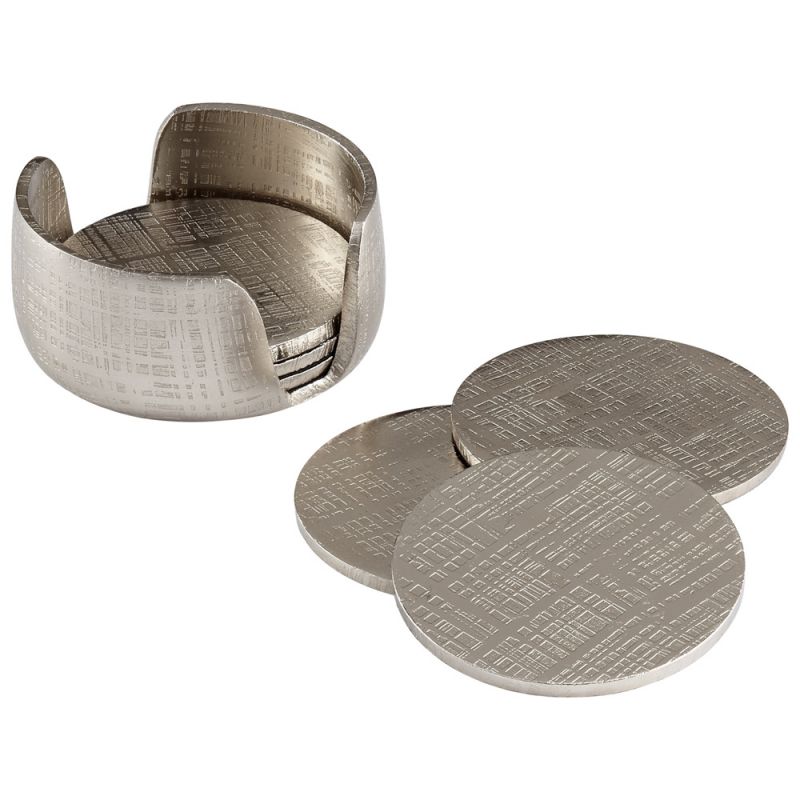 Cyan Design - Nickel Coasters in Nickel - 08130