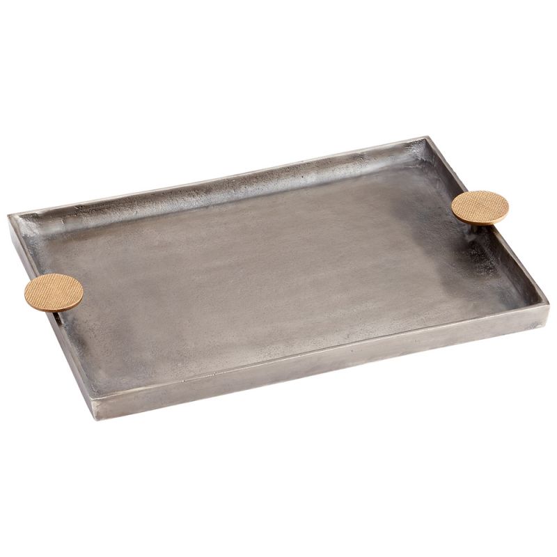 Cyan Design - Obscura Tray in Silver and Gold - Medium - 10737