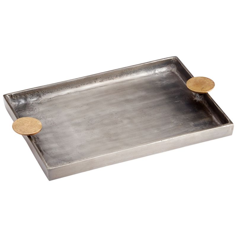 Cyan Design - Obscura Tray in Silver and Gold - Small - 10736