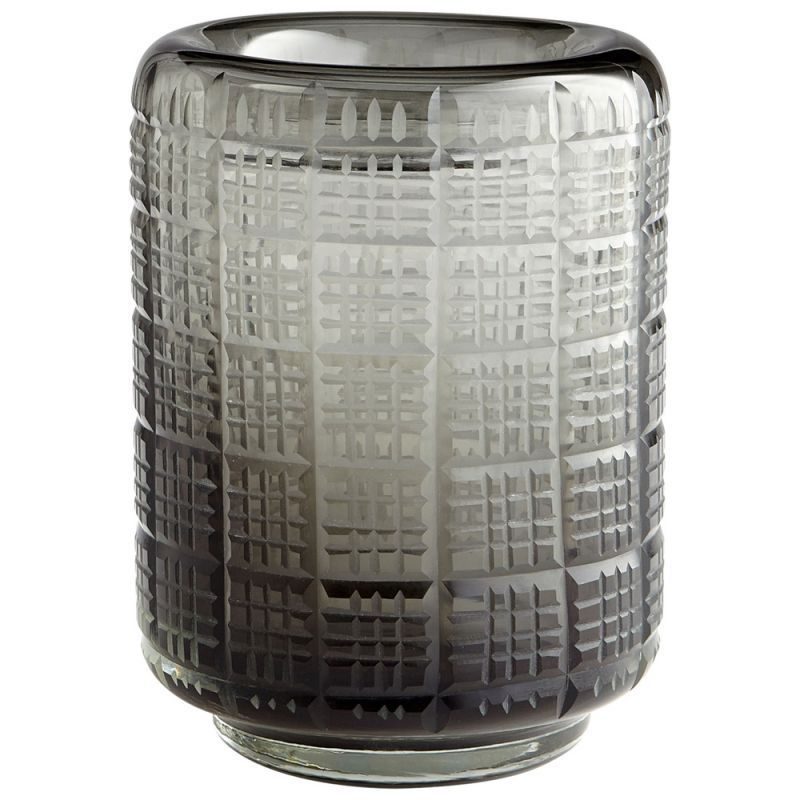 Cyan Design - Off The Grid Vase in Smoke - Medium - 08622