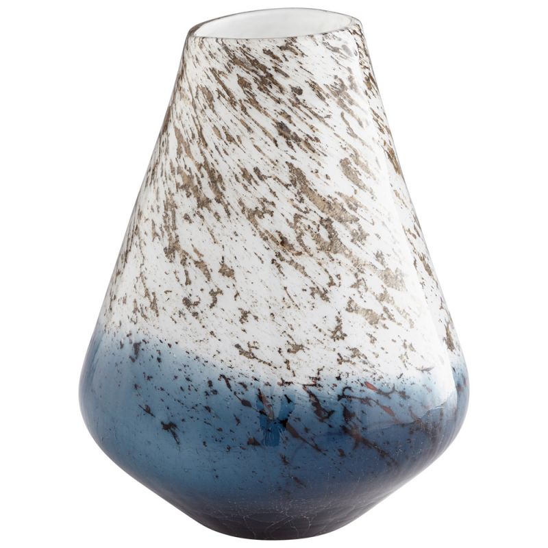Cyan Design - Orage Vase in Blue and White - Large - 09542