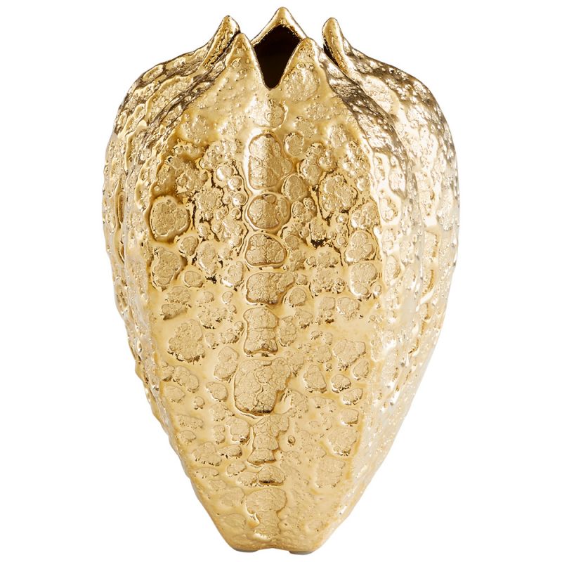 Cyan Design - Pores Vase in Gold - Medium - 10801