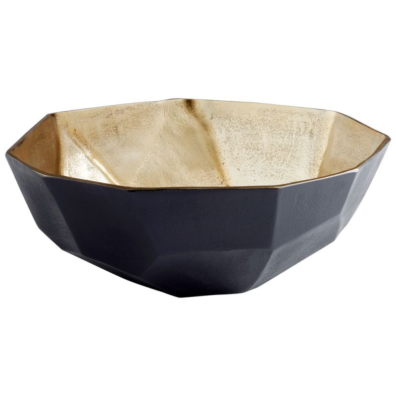 Cyan Design - Radia Bowl in Matt Black and Gold - Medium - 10623