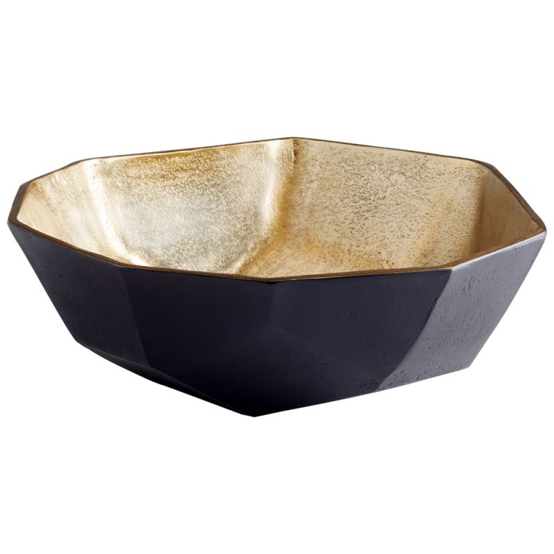 Cyan Design - Radia Bowl in Matt Black and Gold - Small - 10622