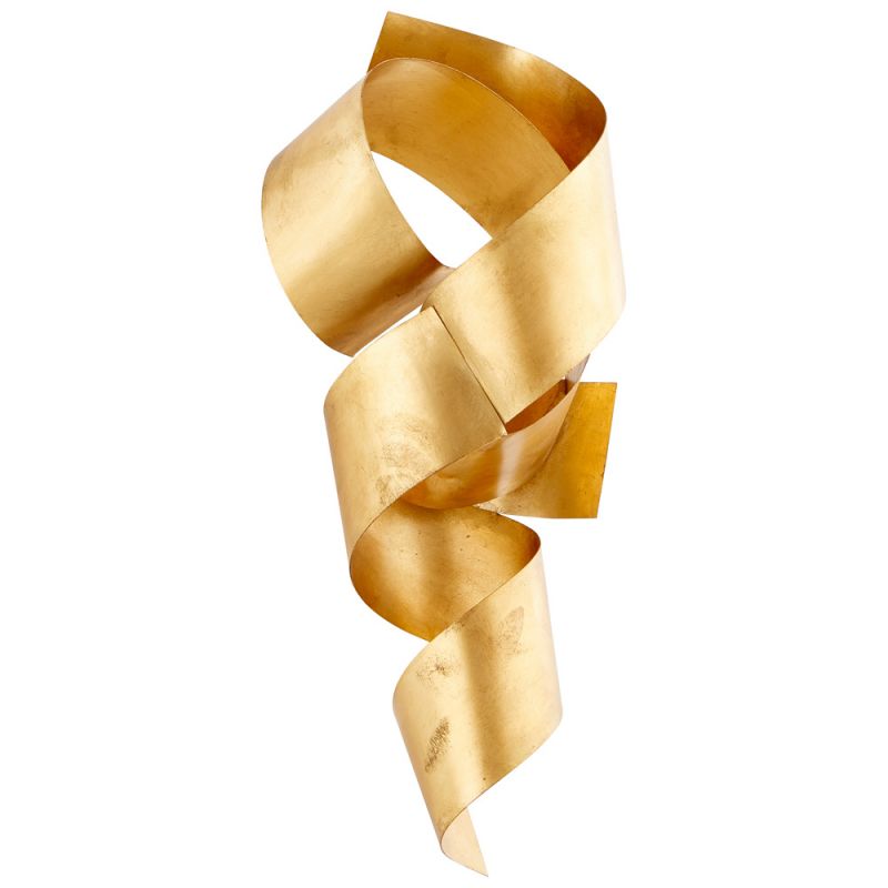 Cyan Design - Ribbons Sculpture in Gold Leaf - 10987