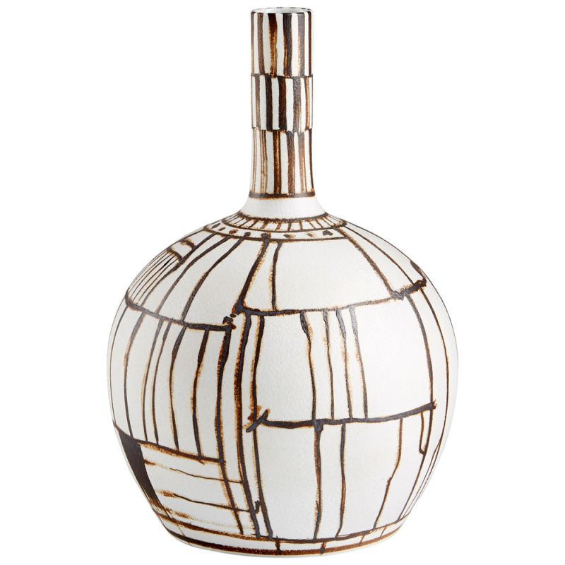 Cyan Design - Risse Vase in Ebony and White - Medium - 10799