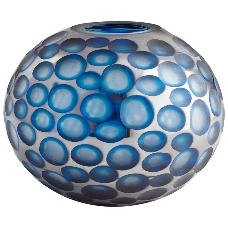 Cyan Design - Round Toreen Vase in Blue - Large - 08652