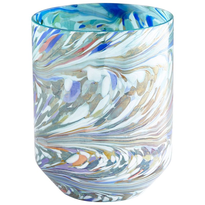 Cyan Design - Round Wanaka Vase in Jade Mosiac - Large - 09515 - CLOSEOUT