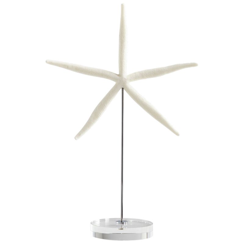 Cyan Design - Royal Sea Star Sculpture in White and Polished Nickel - Medium - 09125