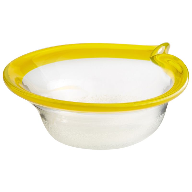 Cyan Design - Saturna Bowl in Yellow and Clear - Small - 06745 - CLOSEOUT