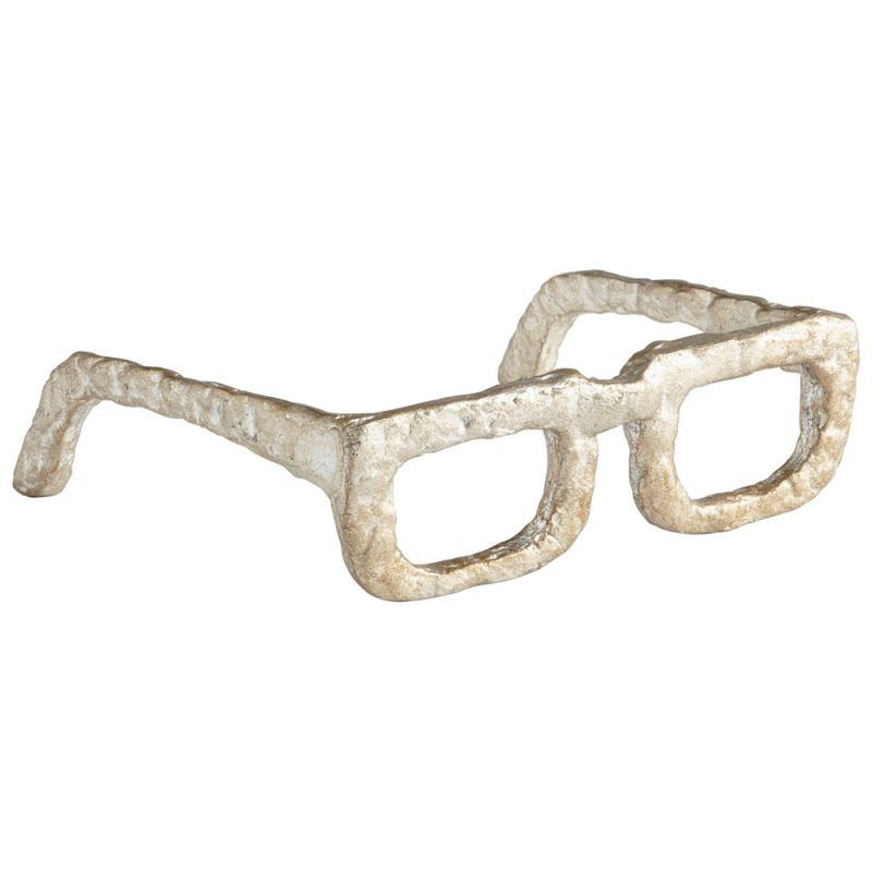 Cyan Design - Sculptured Spectacles in Antique Silver - Medium - 08827