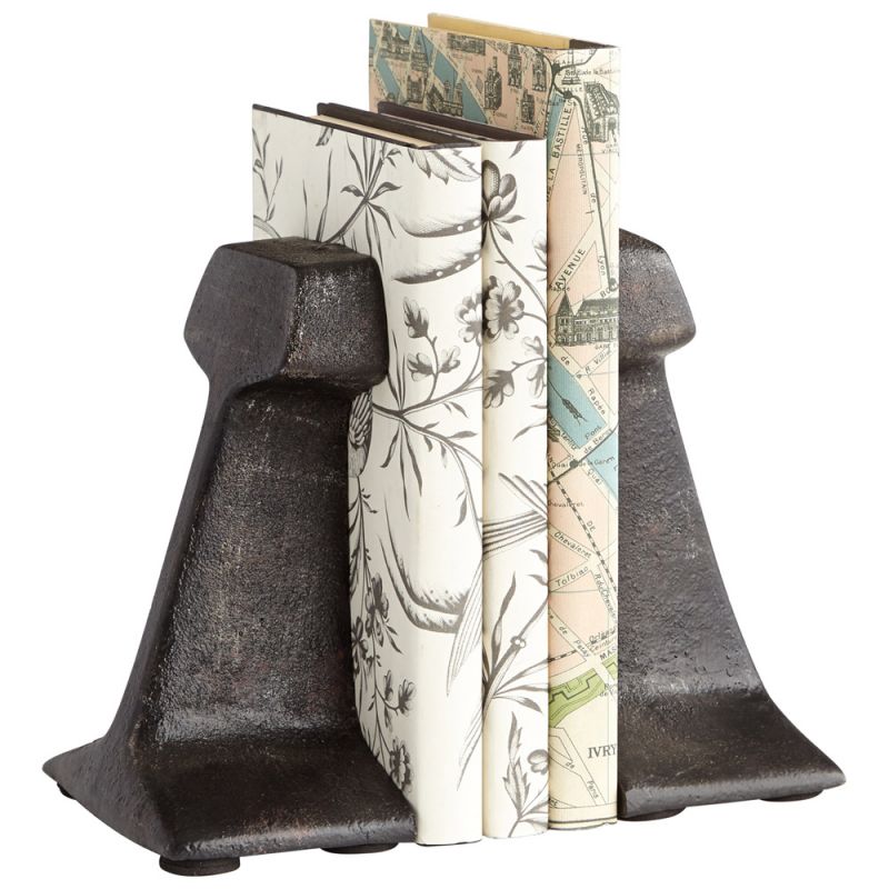 Cyan Design - Smithy Bookends in Zinc - Small - 07230