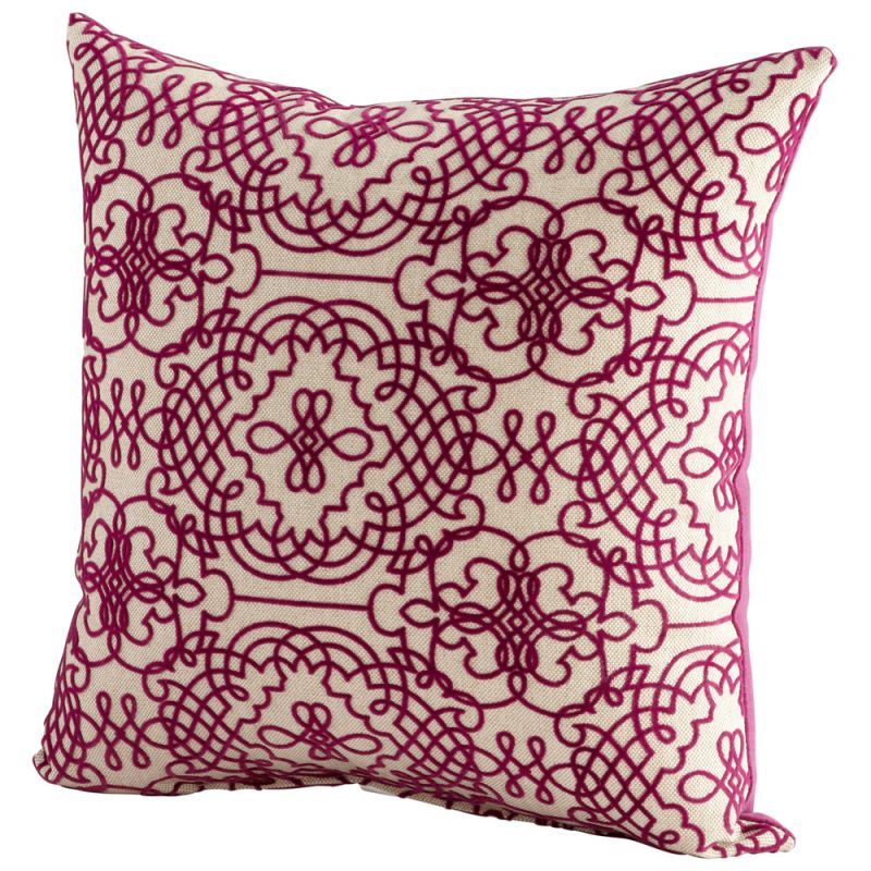 Cyan Design - St. Lucia Pillow in Purple and White - 06528 - CLOSEOUT