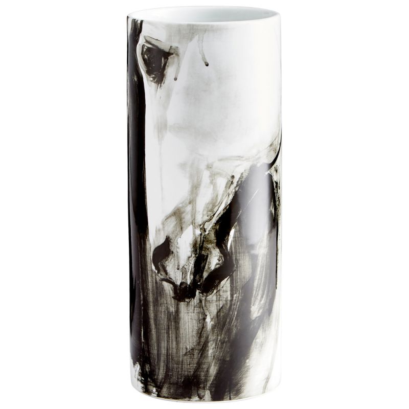 Cyan Design - Stallion Vase in Black and White - 09872