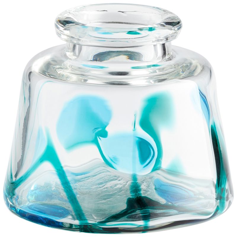 Cyan Design - Tahoe Vase in Blue & Clear - Small - 11069
