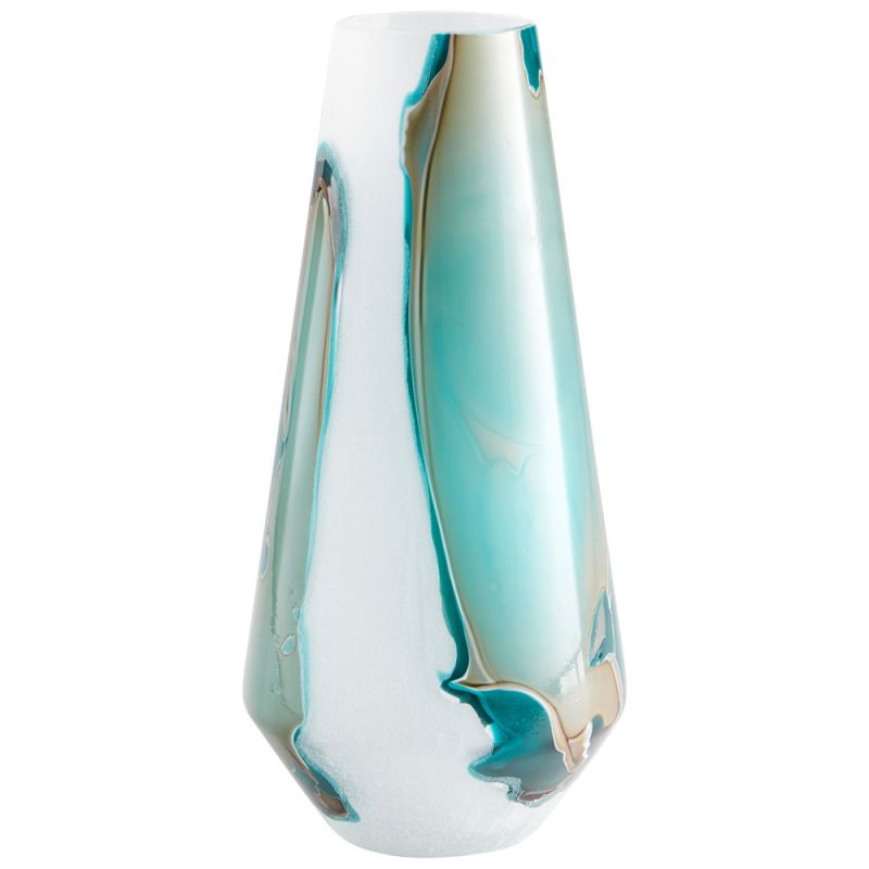 Cyan Design - Tall Ferdinand Vase in Green and White - 10325