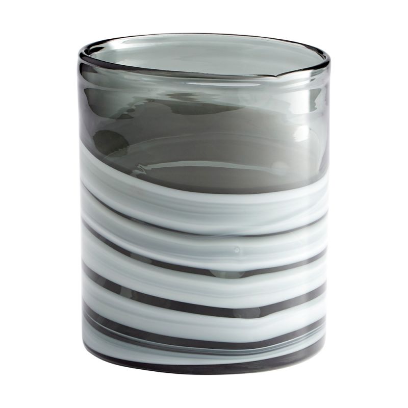Cyan Design - Torrent Vase in White and Silver - Short - 10470