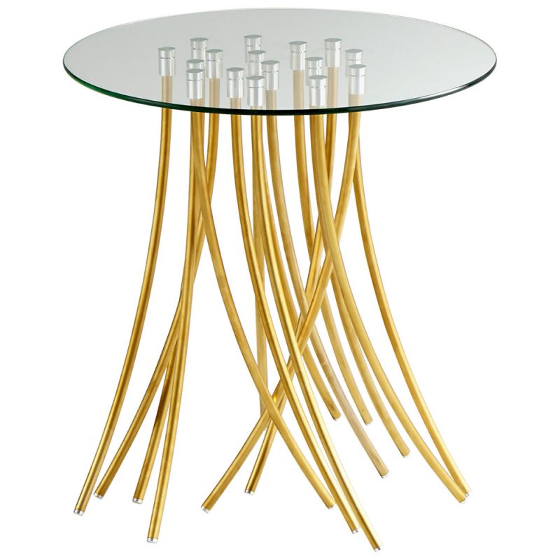 Cyan Design - Tuffoli Table in Satin Brass - 08580 - CLOSEOUT