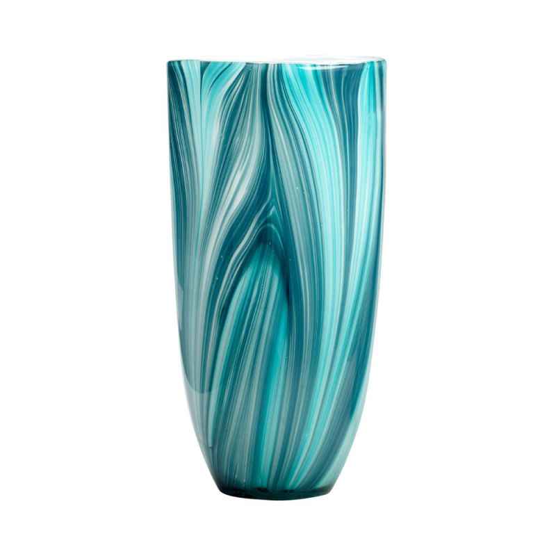 Cyan Design - Turin Vase in Turquoise Blue - Large - 05182