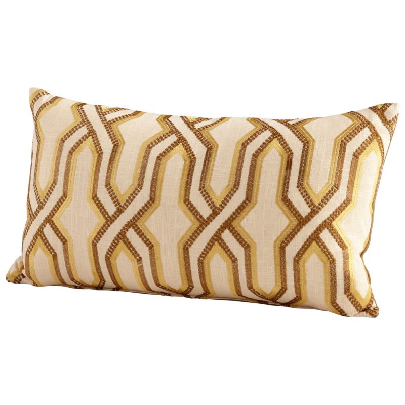 Cyan Design - Twist and Turn Pillow in Yellow - 06514 - CLOSEOUT