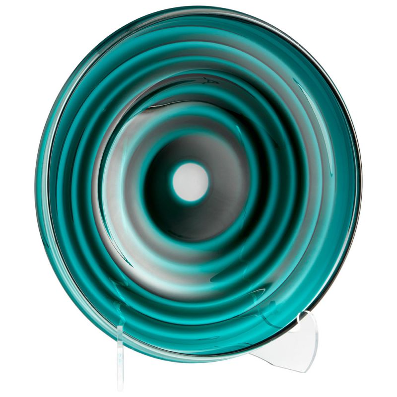 Cyan Design - Vertigo Plate in Teal - Large - 08646 - CLOSEOUT