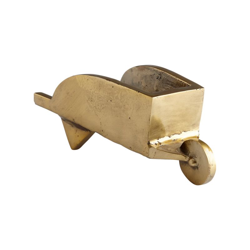 Cyan Design - Wheelbarrow Token in Aged Brass - 11231