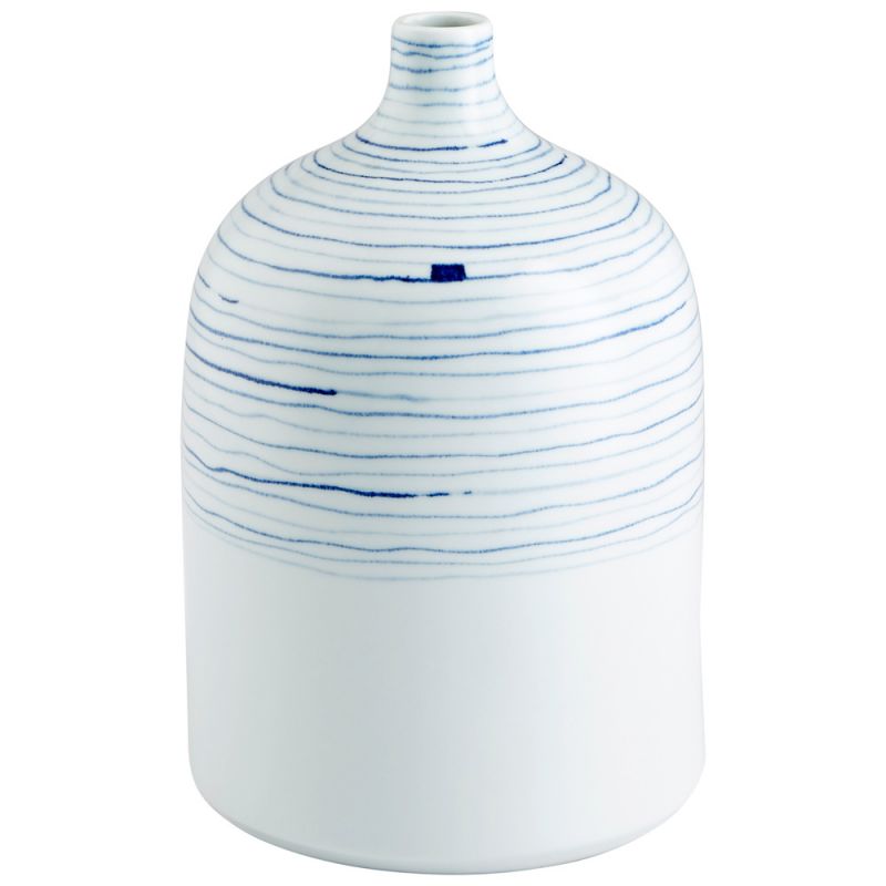 Cyan Design - Whirlpool Vase in Blue and White - Medium - 10803