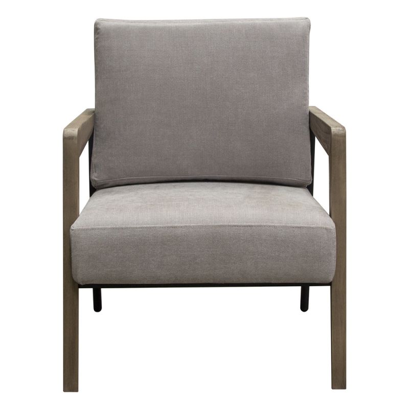 Diamond Sofa - Blair Accent Chair in Grey Fabric with Curved Wood Leg Detail - BLAIRCHGR_CLOSEOUT