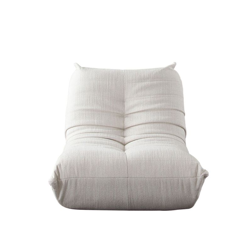 Diamond Sofa - Ezra Armless Chair in Cream Fabric - EZRAACCM