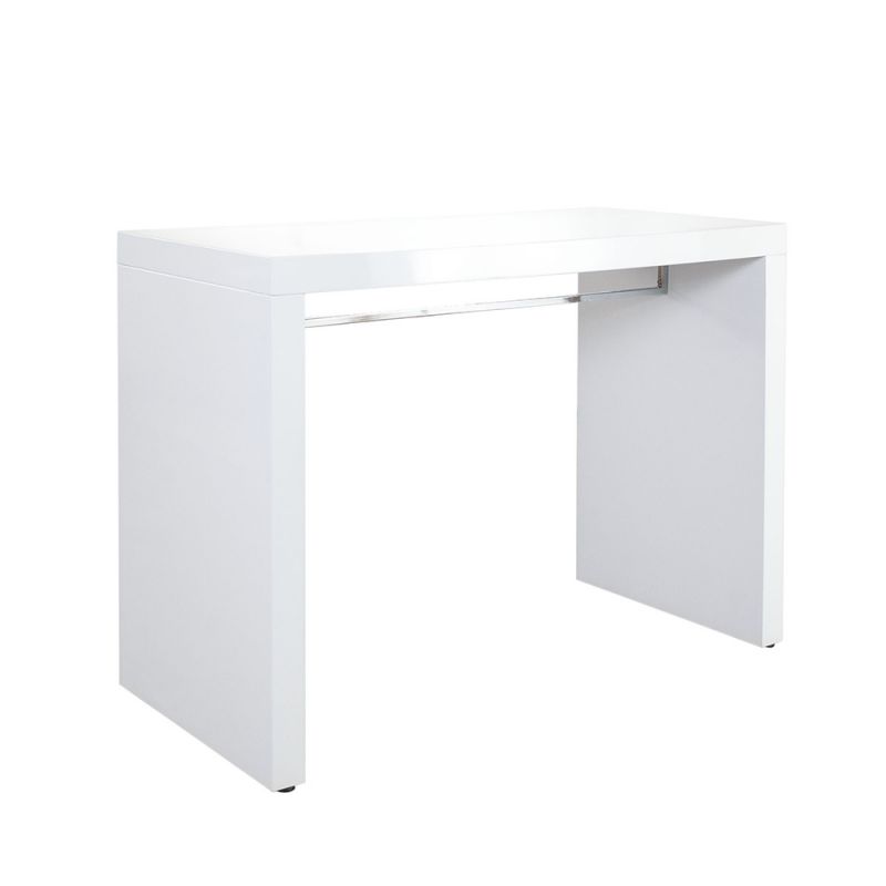 Diamond Sofa - Icon White Lacquer Waterfall Bar Height Table - ICONBTWH