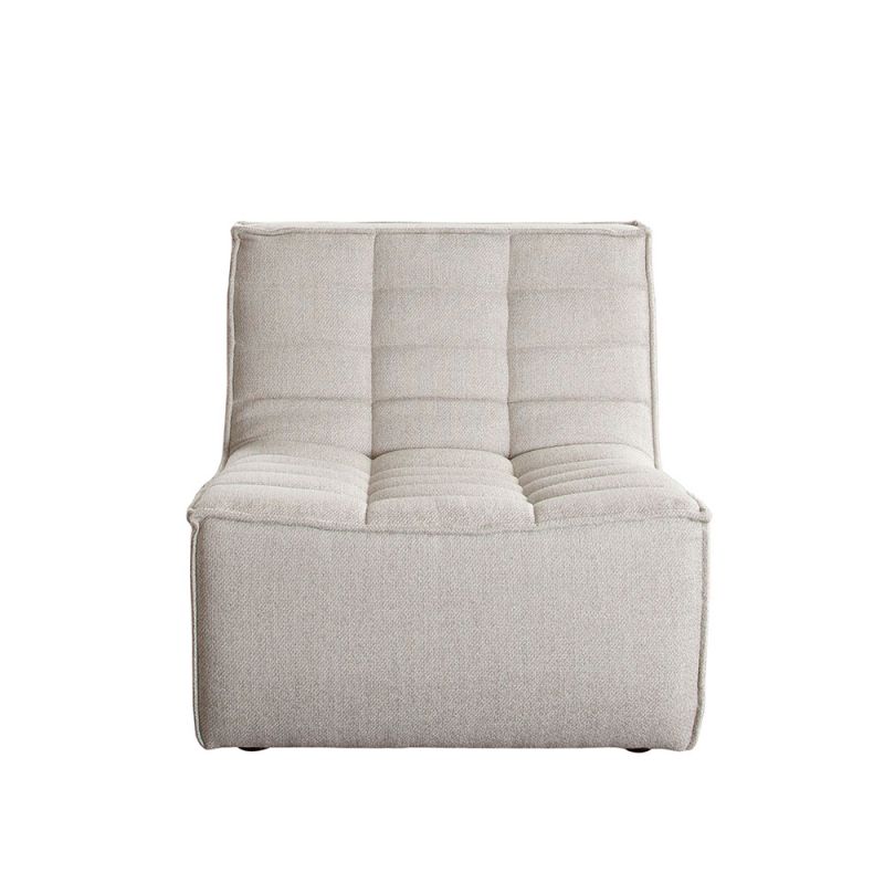 Diamond Sofa - Marshall Scooped Seat Armless Chair in Sand Fabric - MARSHALLACSD