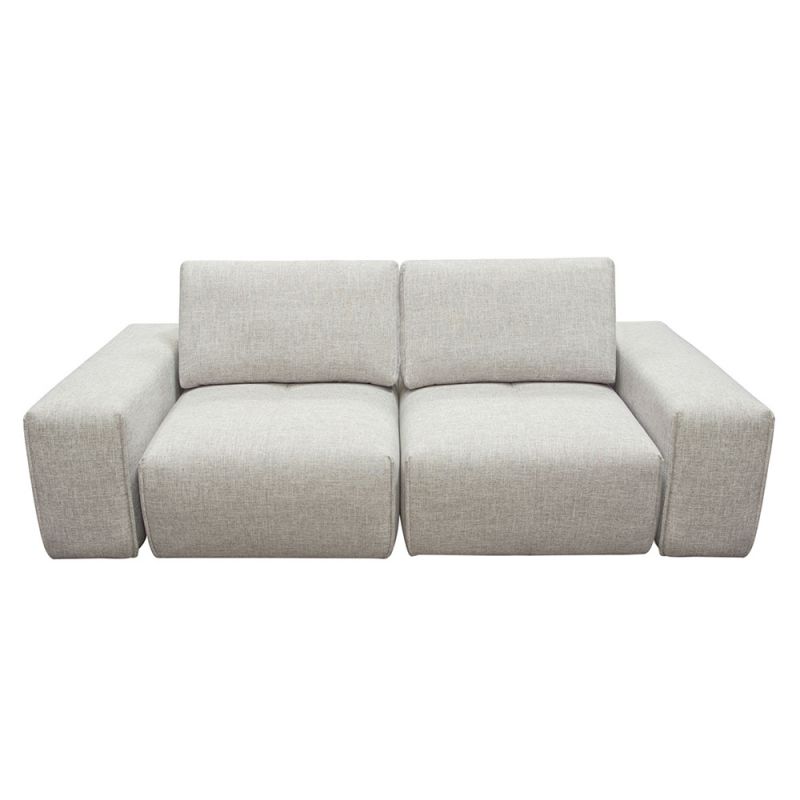 Diamond Sofa - Jazz Modular 2-Seater with Adjustable Backrests in Light Brown Fabric - JAZZ2AC2ARLB