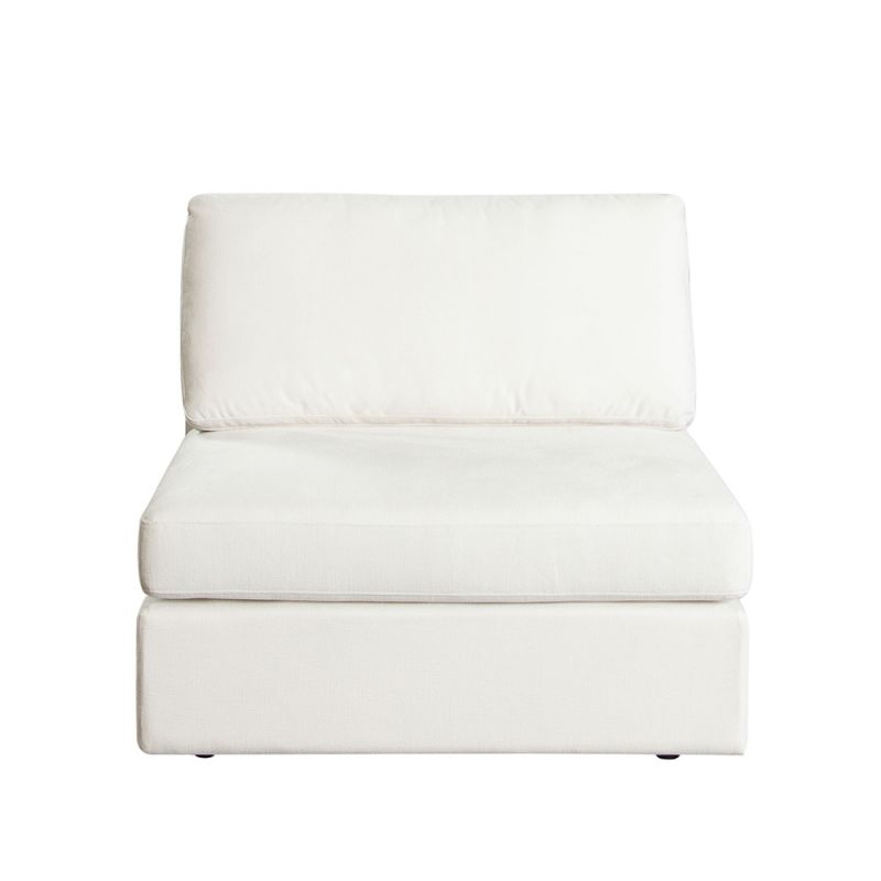 Diamond Sofa - Muse Armless Chair in Mist White Performance Fabric - MUSEACWH