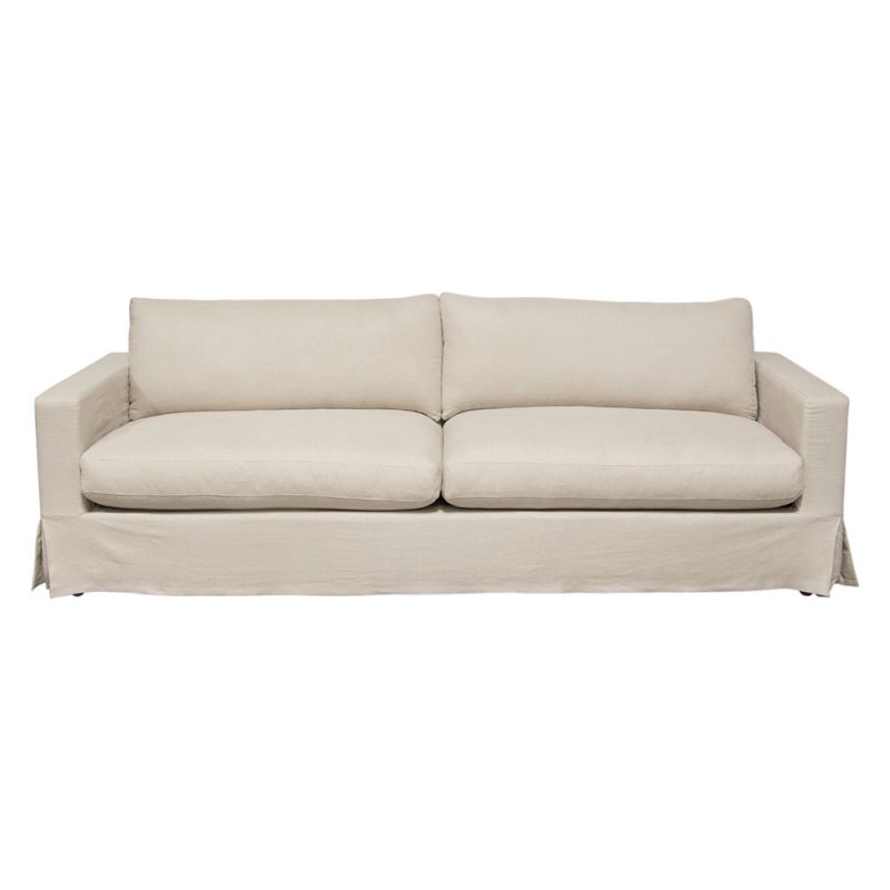 Diamond Sofa - Savannah Slip-Cover Sofa in Sand Natural Linen - SAVANNAHSOSD