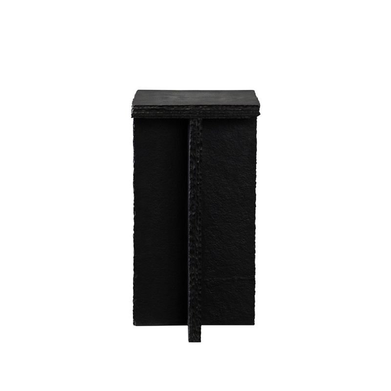 Diamond Sofa - Spectre Black Slat Stone Accent Table - SPECTREATBL