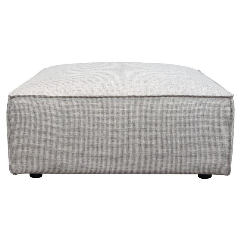 Diamond Sofa - Vice Square Ottoman in Barley Fabric - VICEOTBA