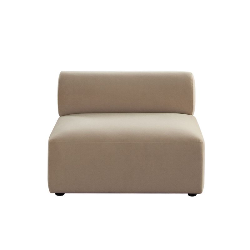 Diamond Sofa - Zia Armless Chair in Light Camel Performance Velvet Fabric - ZIAACLCA