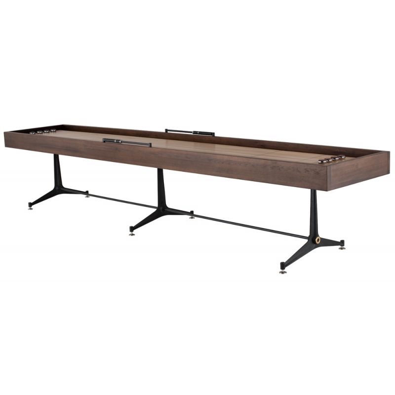 District Eight - Shuffleboard Gaming Table Smoked - HGDA717