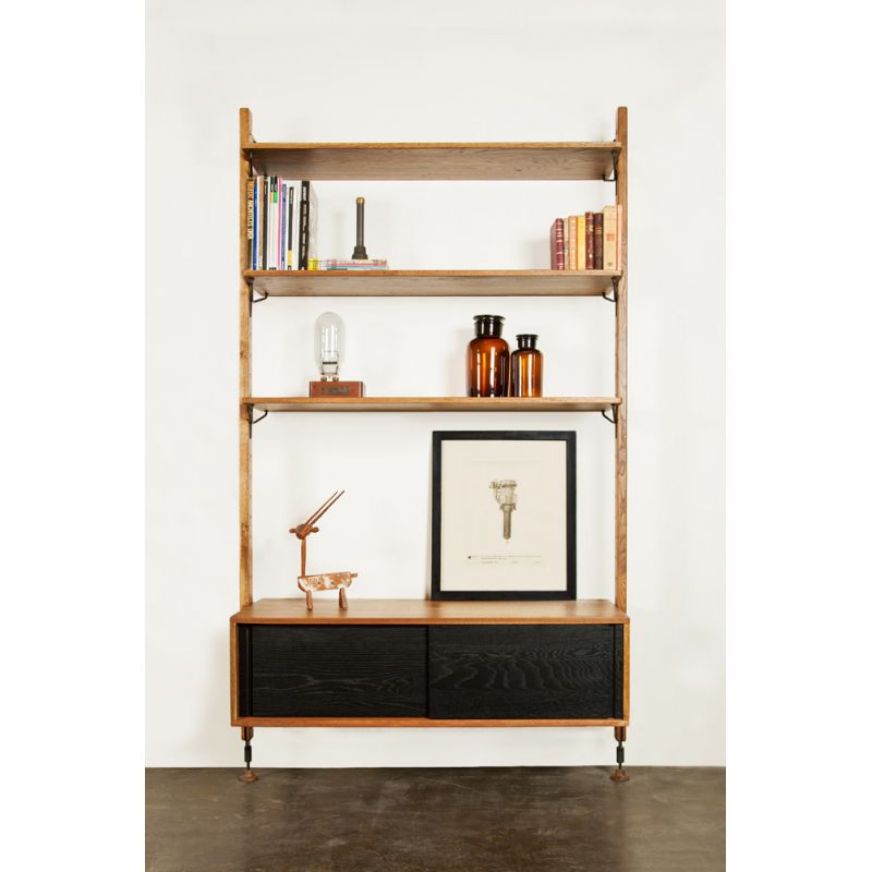 District Eight - Theo Wall Unit With Drawer in Hard Fumed - HGDA452