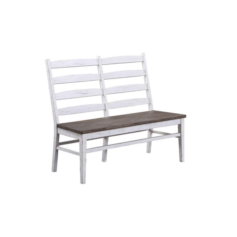 ECI Furniture - LaSierra Ladder Back Dining Bench w/ wood seat - 1164-22-BN1
