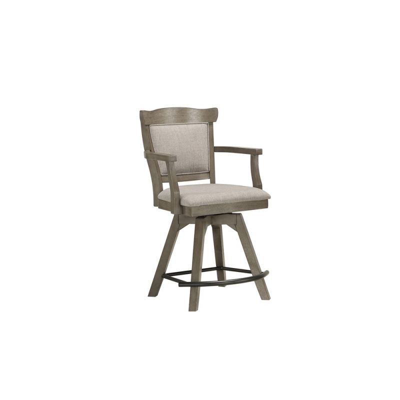 ECI Furniture - Pinecrest Tulip Spectator Swivel Counter Stool w/ upholstered seat - (Set of 2) - 1014-79-SCS3